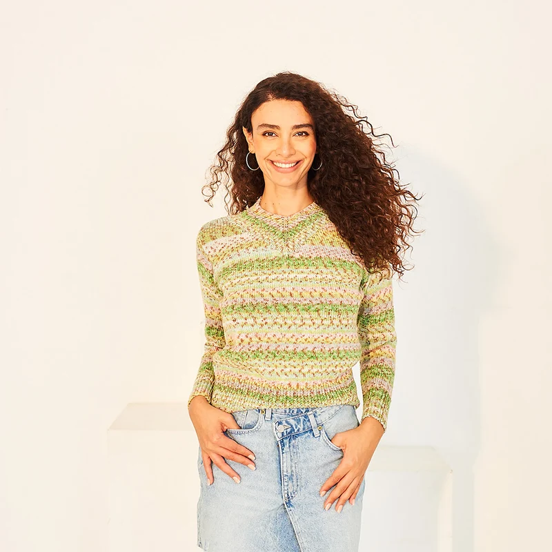 Stylecraft-Strickanleitung „Sweater and Tank“ in Colour Burst DK 10131 (2 Designs)