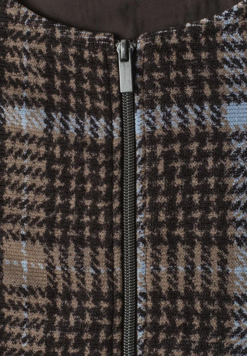 Jacke mit Rundhals und Cord-Struktur