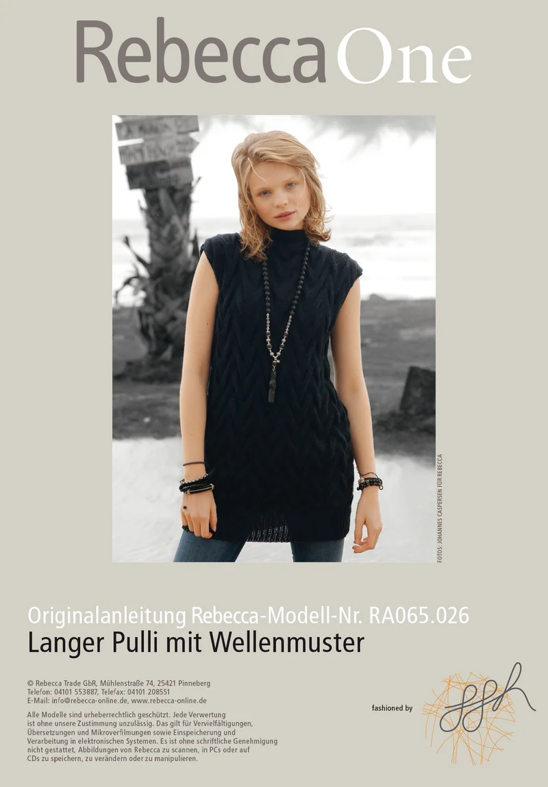 Langer Pulli mit Wellenmuster