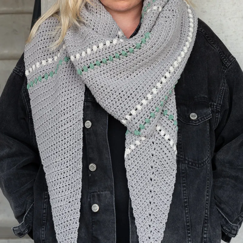 Häkelanleitung „Yarn and Colors Asymmetrical Scarf“