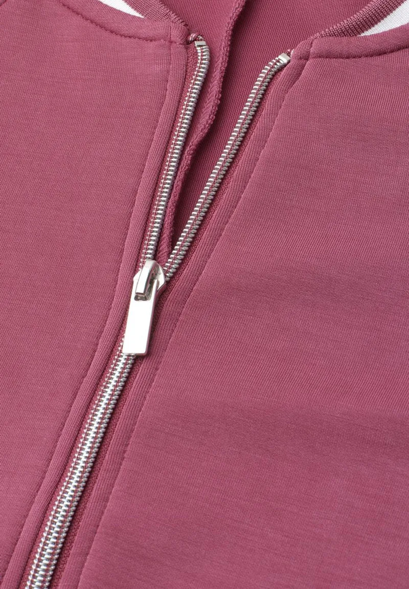 Langarm Jacke im Silk-Look mit Zipper