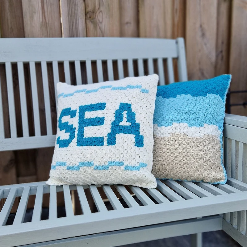 Kissen „Sea & Beach“ – Häkelpaket von CB’s Creations