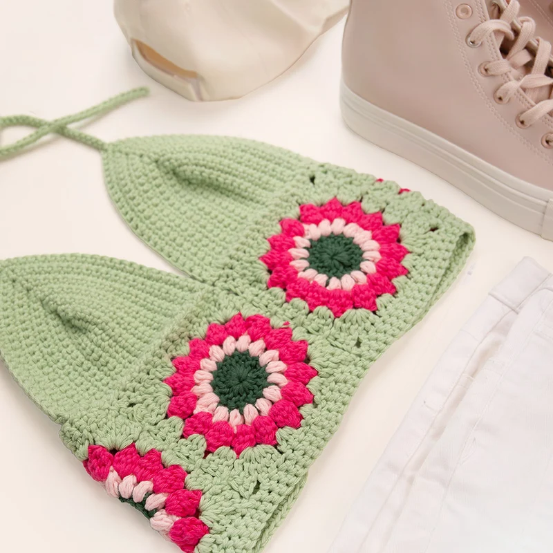 Häkelpaket „Flower Top“ – Abschlussstiche