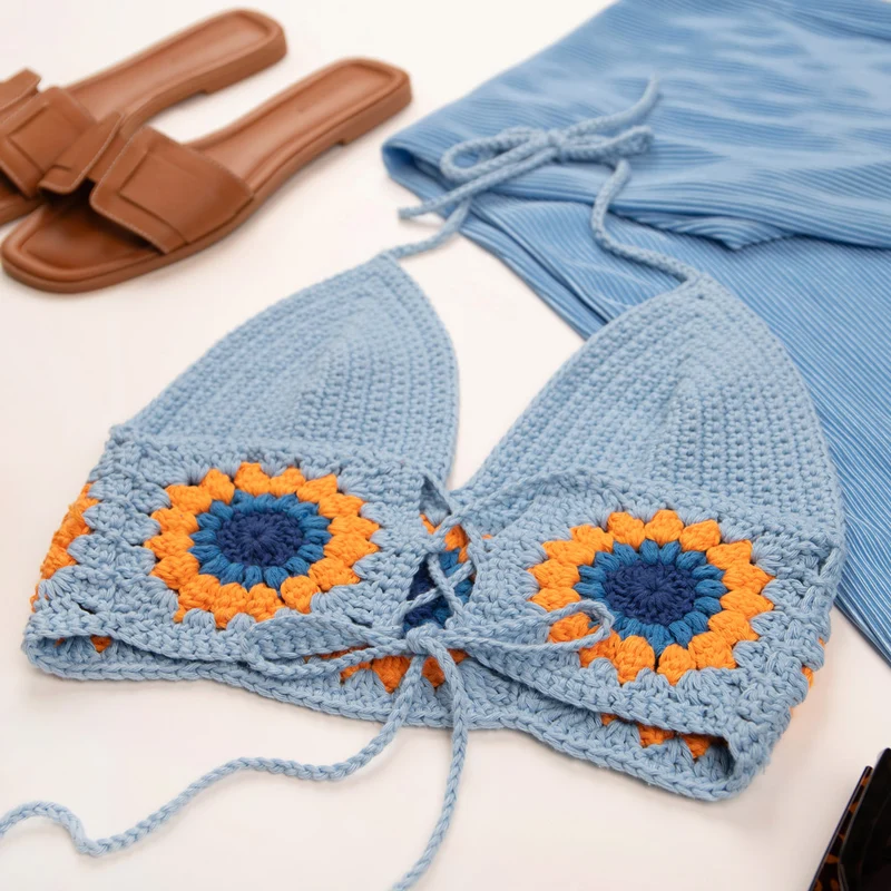 Häkelpaket „Flower Top“ – Abschlussstiche