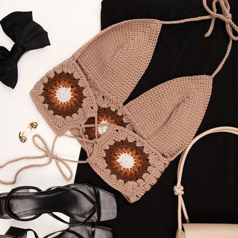 Häkelpaket „Flower Top“ – Abschlussstiche