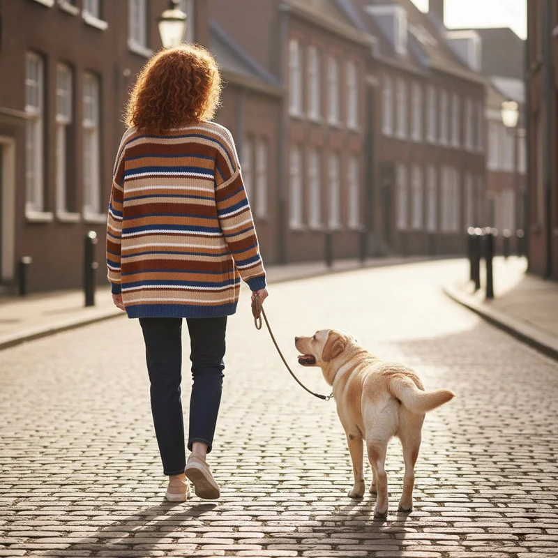 Knipmode – Oversized-Streifenpullover: Garn- und Strickpaket