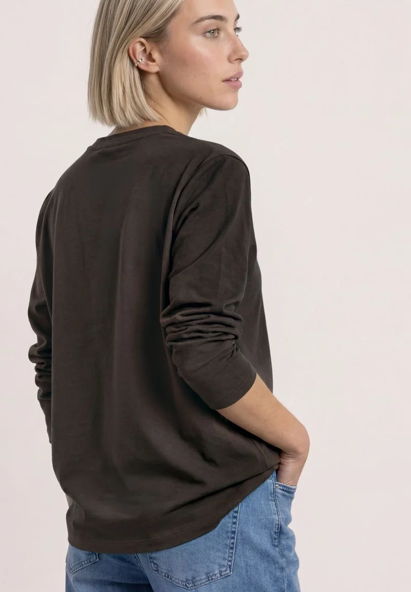 Strick-Look Jacke mit dekorativen Knöpfen