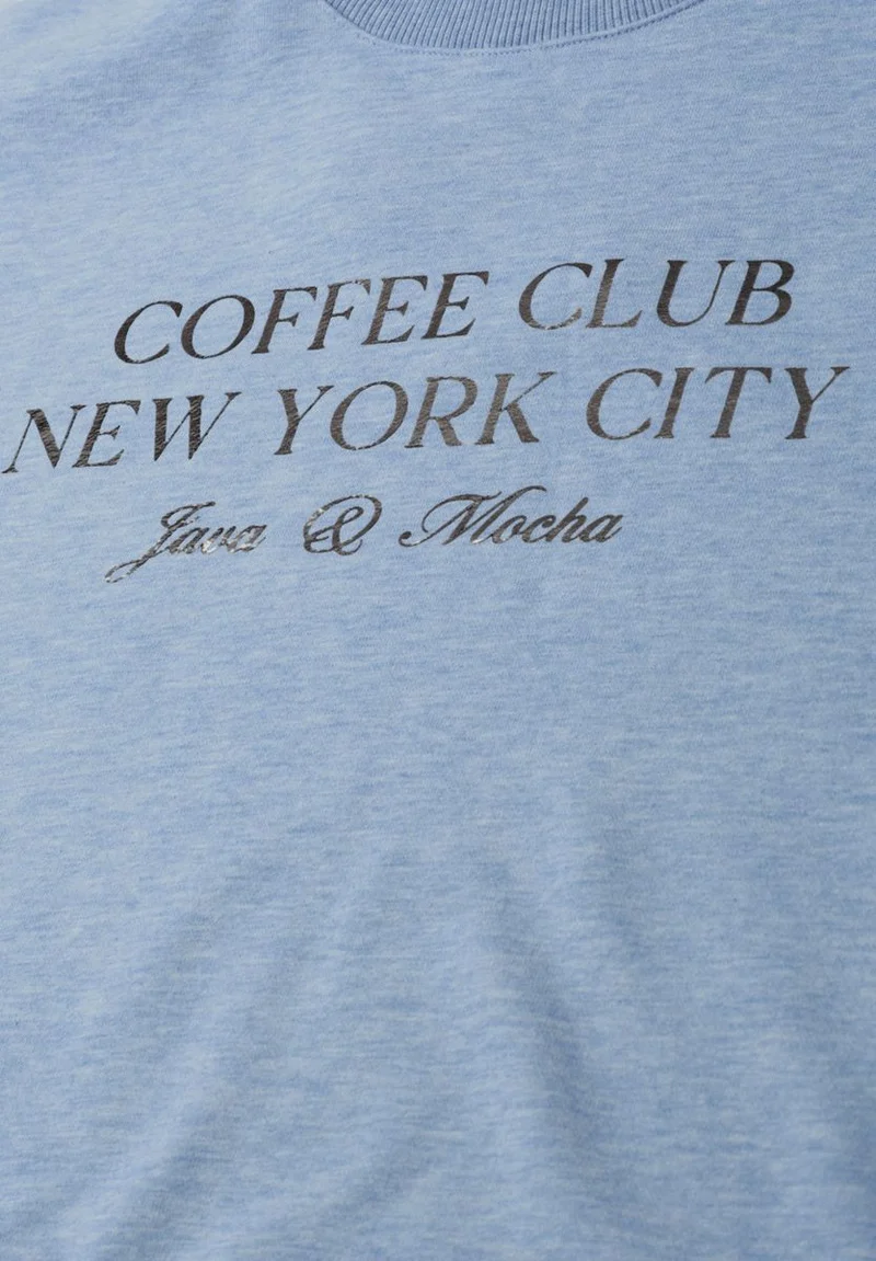 Kurzarm Sweatshirt mit Wording