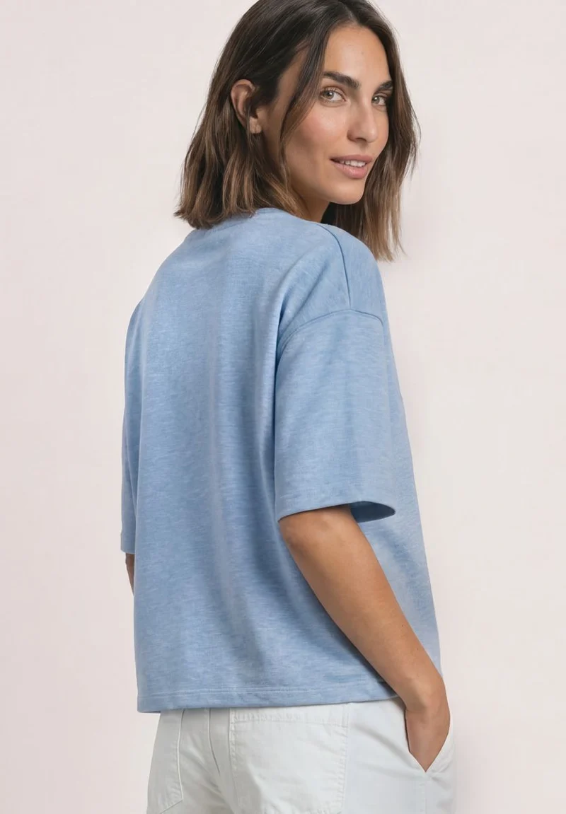 Kurzarm Sweatshirt mit Wording