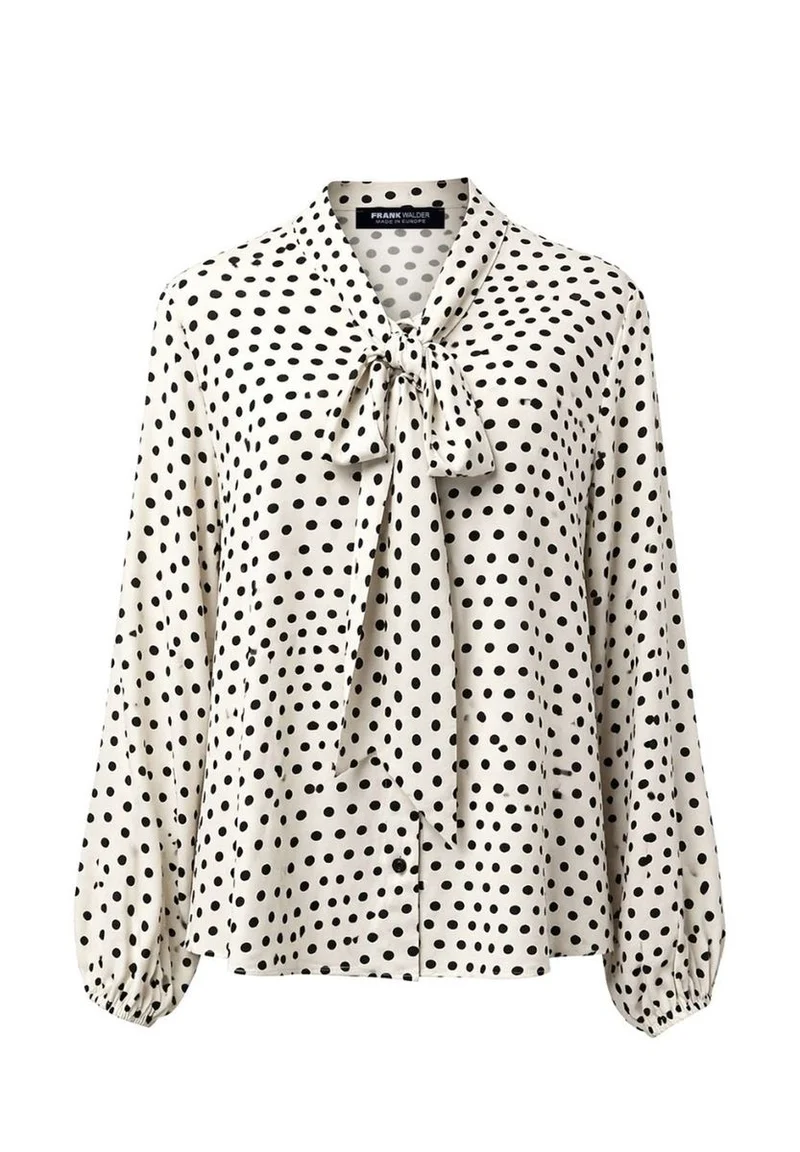 Bluse IVORY NOIR mit Raffung