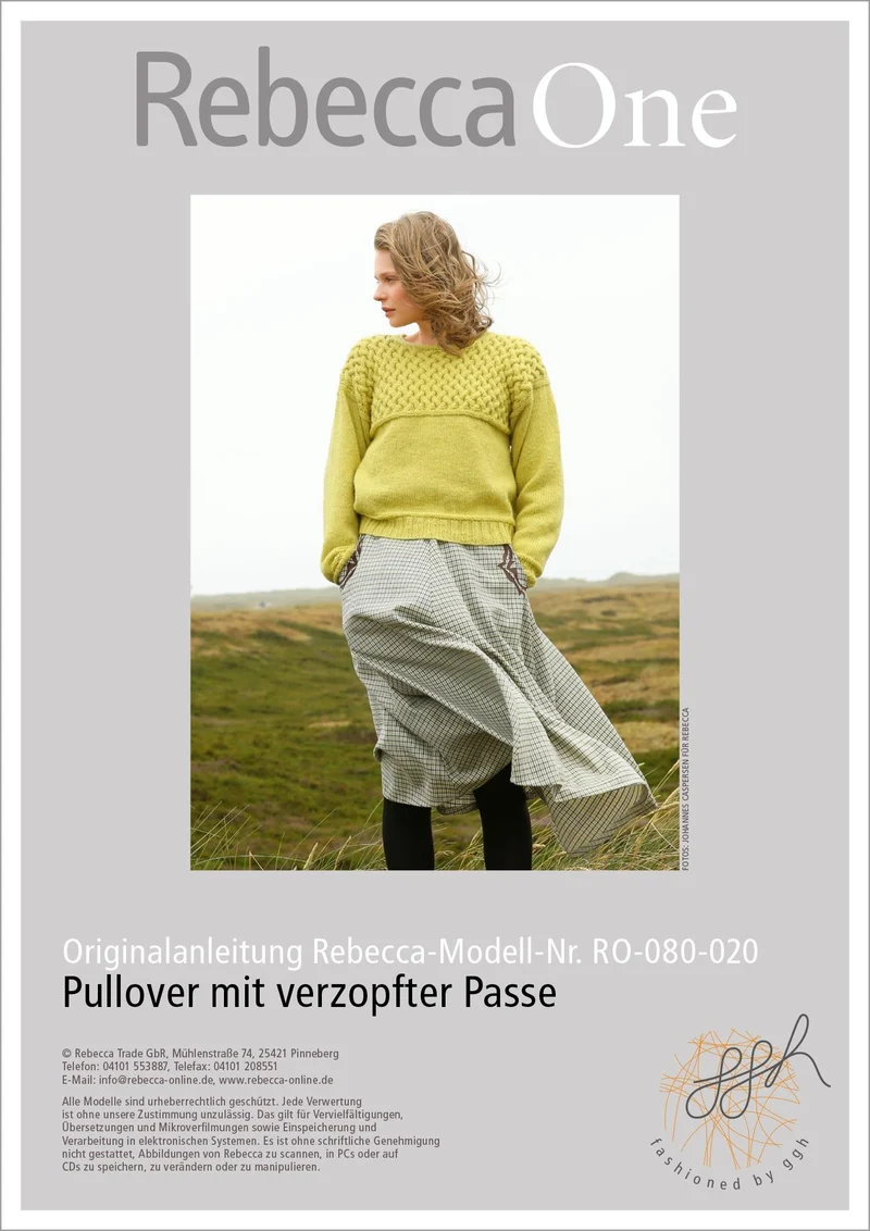 Anleitung - Pullover mit verzopfter Passe