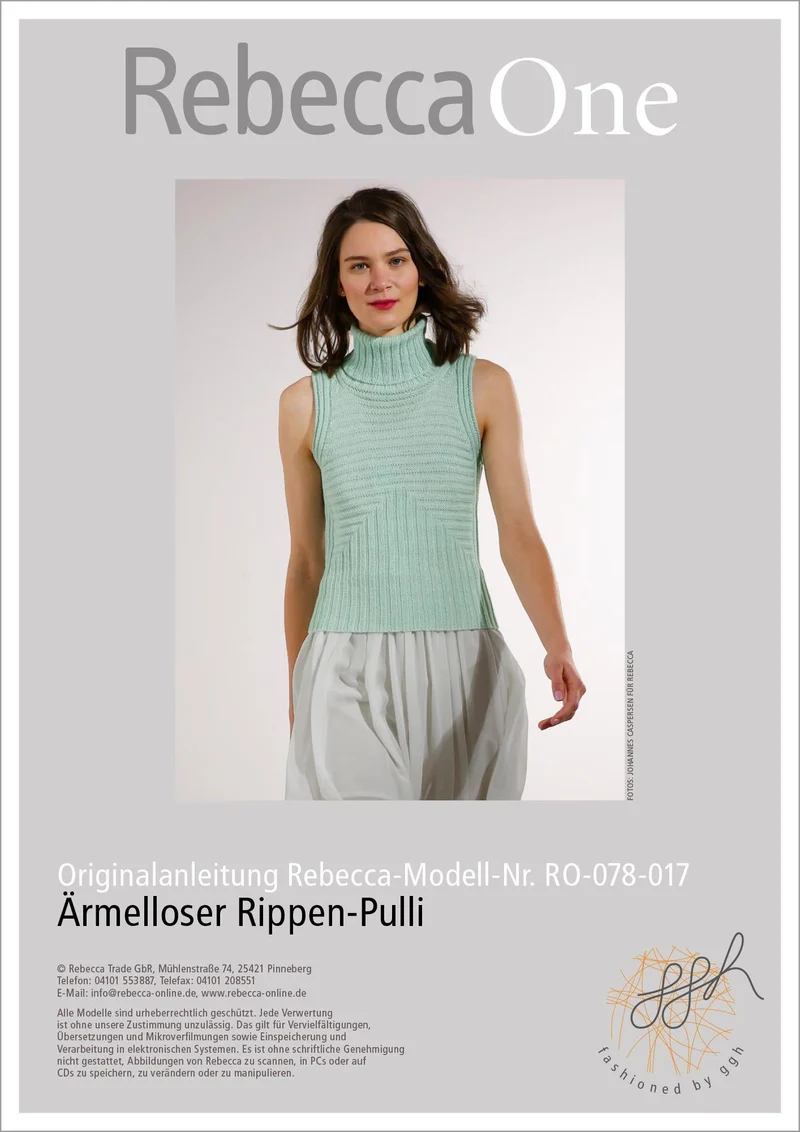 Anleitung - Ärmelloser Rippen-Pulli