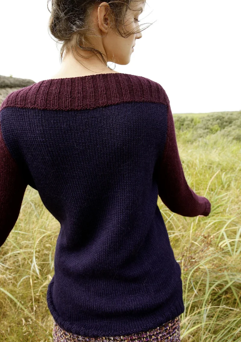 Strickanleitung - 2-farbiger Pullover