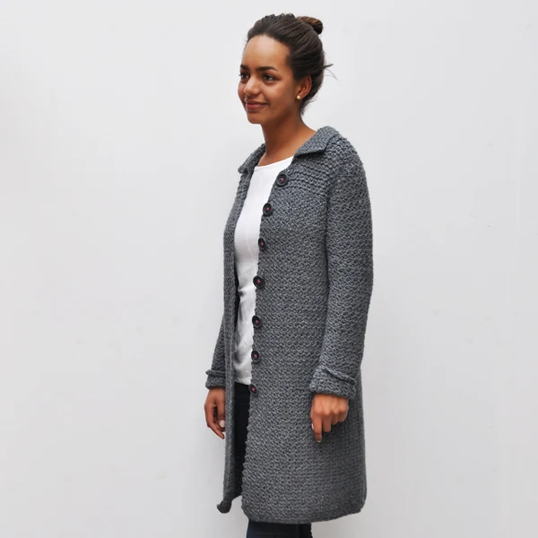 Häkelpaket für eine einfache Merino-Jacke