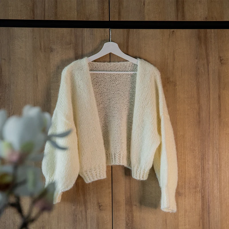 Cloud Cardigan Uni Colour Garn- & Strickpaket Elegant