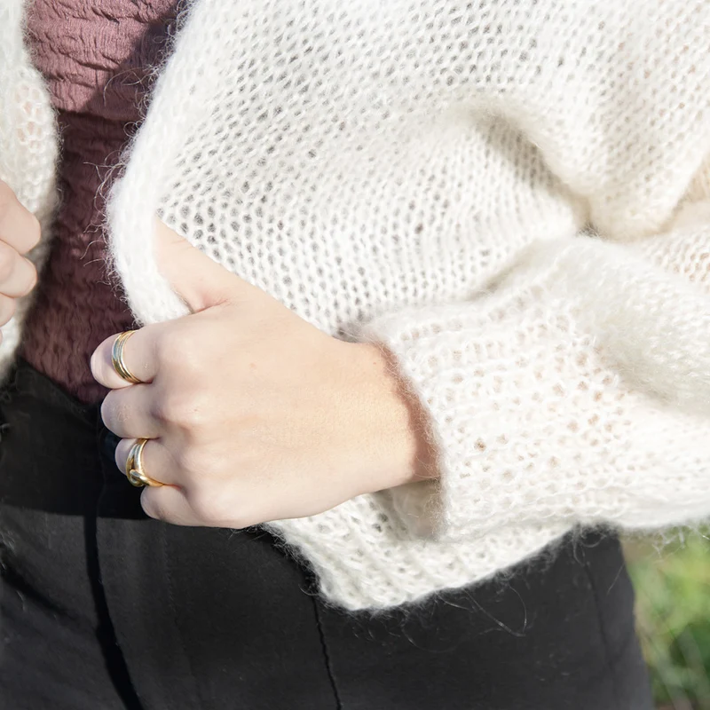 Cloud Cardigan Uni Colour Garn- & Strickpaket Elegant