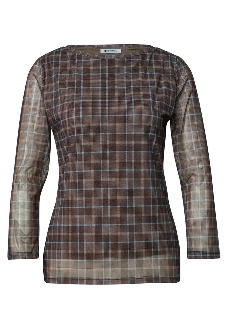 3/4-Arm Shirt aus Mesh mit Print