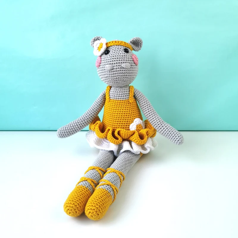 Olivia, das tanzende Nilpferd – Häkelpaket – Mrs. Milly
