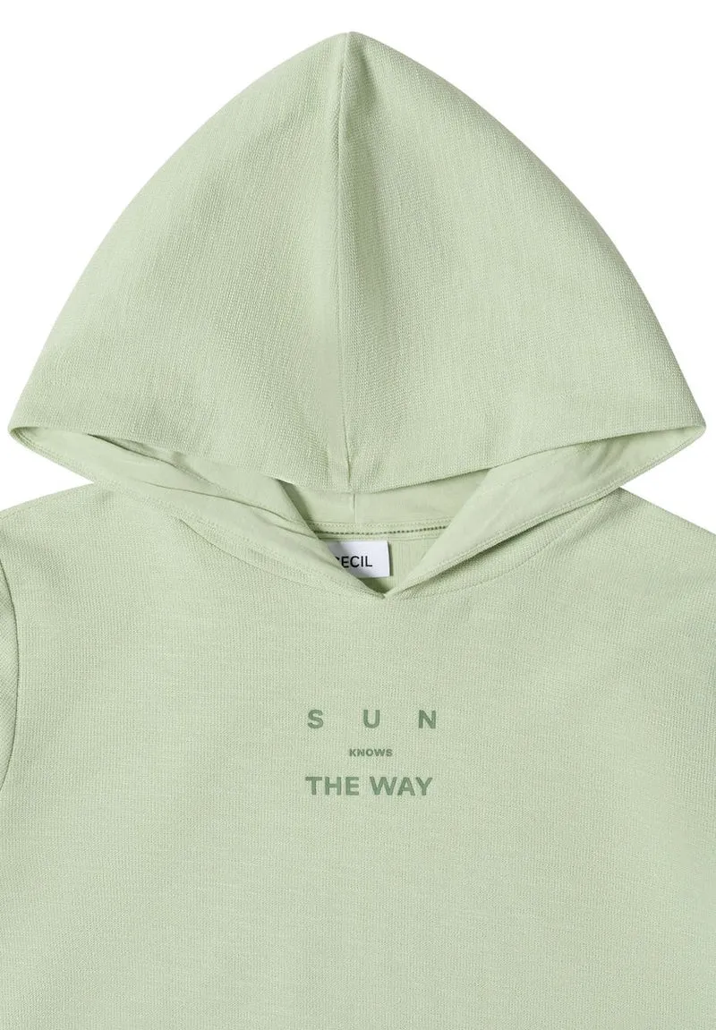 Kurzarm Shirt mit Kapuze und Wording