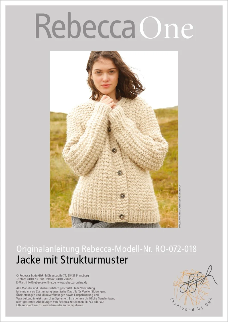 Strickanleitung - Jacke mit Strukturmuster