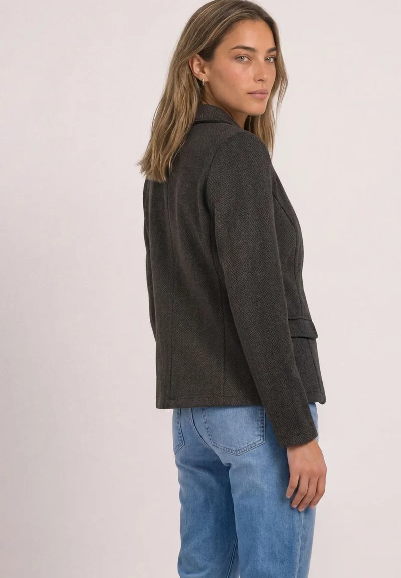 Basic Blazer mit Reverskragen und Dessin