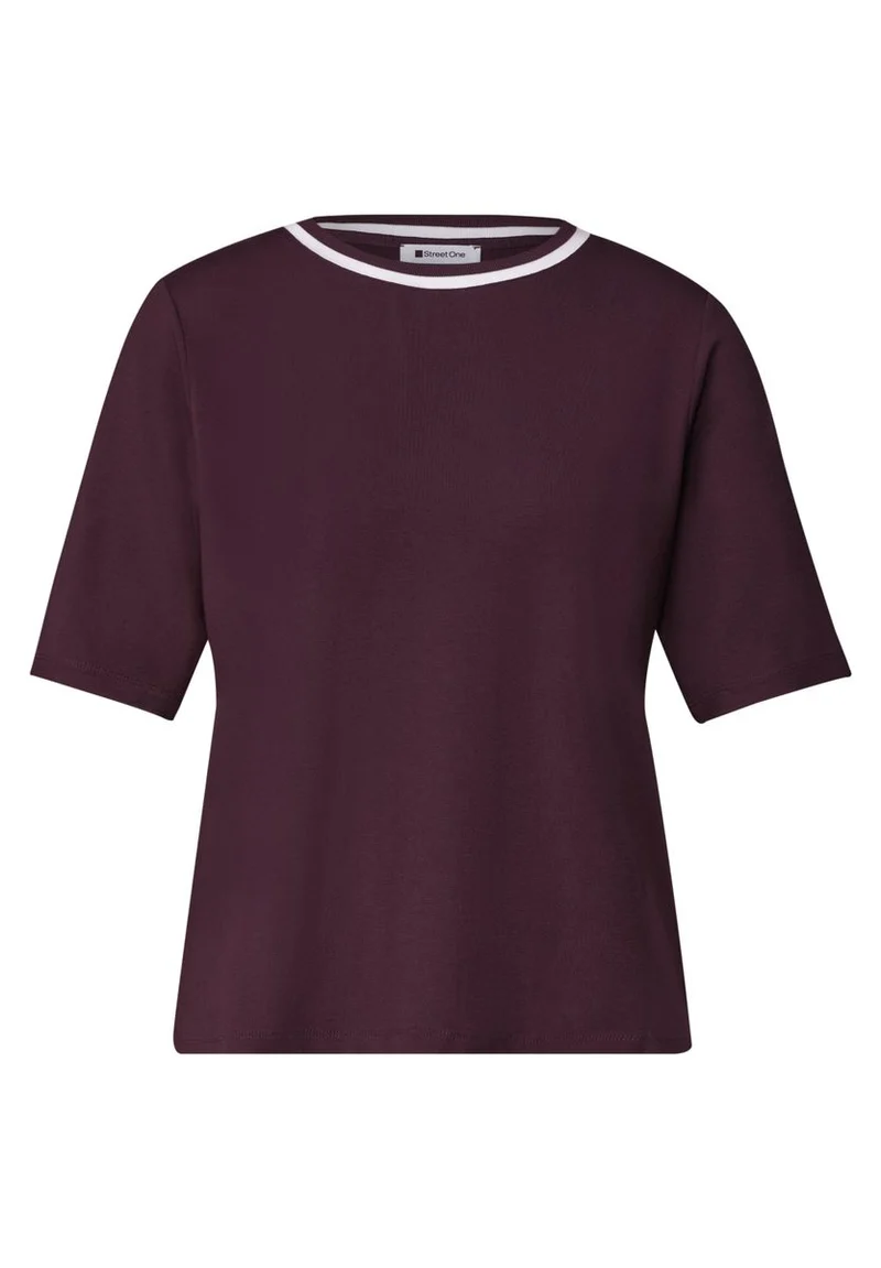T-Shirt mit Rundhals und Kontrastdetail