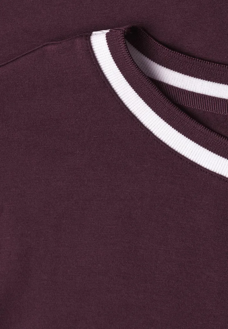 T-Shirt mit Rundhals und Kontrastdetail