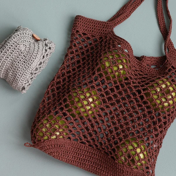 Yarn and Colors – Häkelpaket für eine faltbare Netz-Tasche