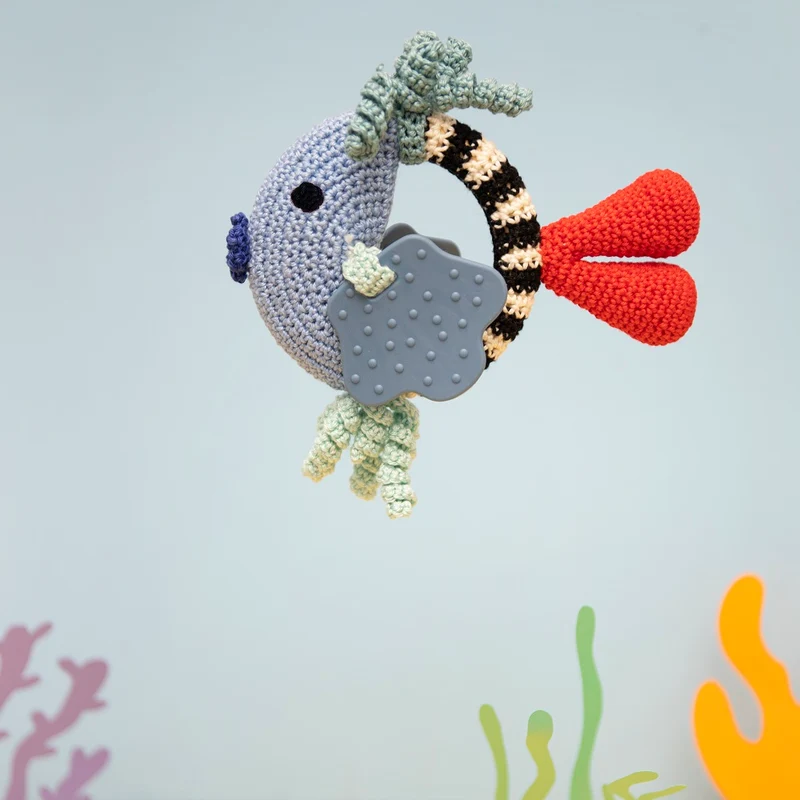 Fisch-Rassel-Häkelpaket