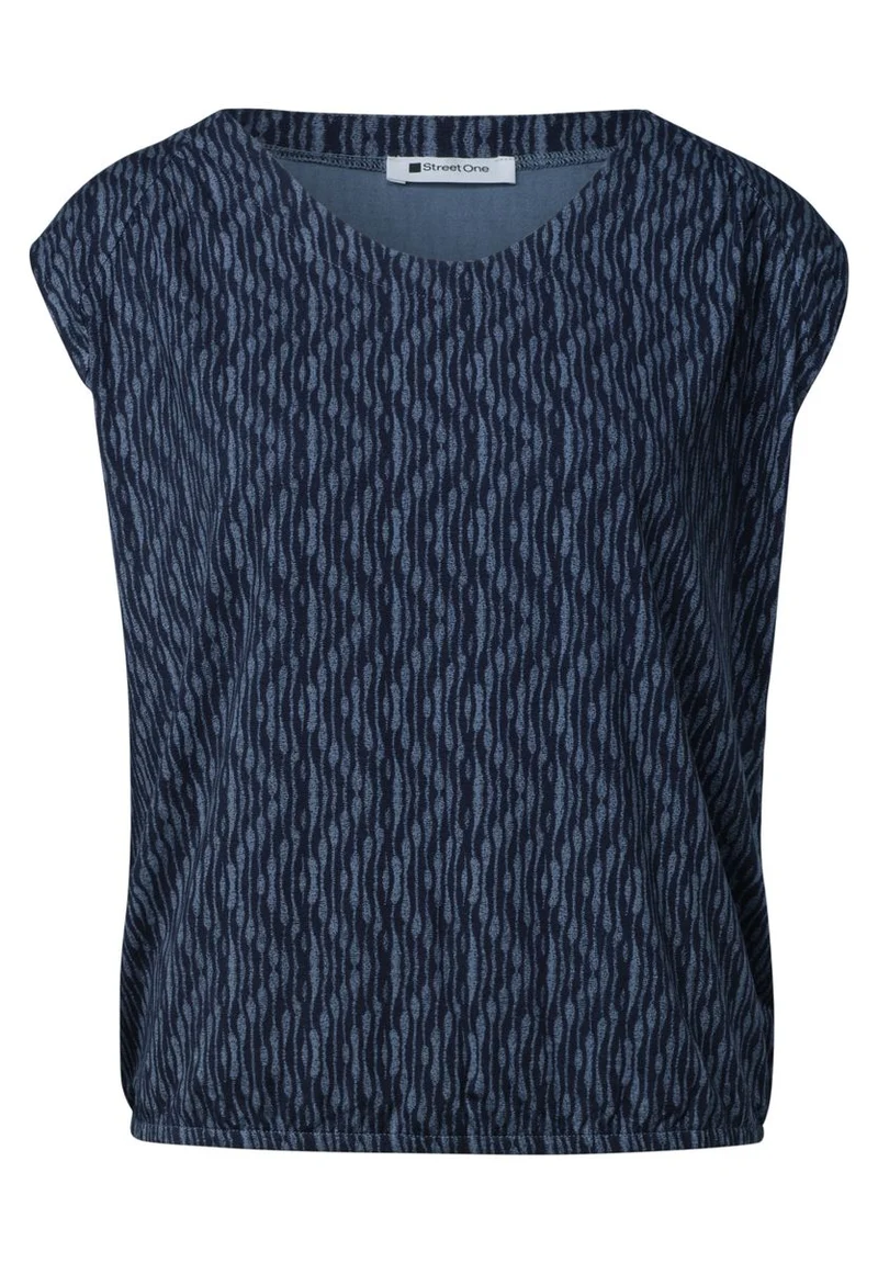 Dropped Shoulder Shirt mit Elastiksaum