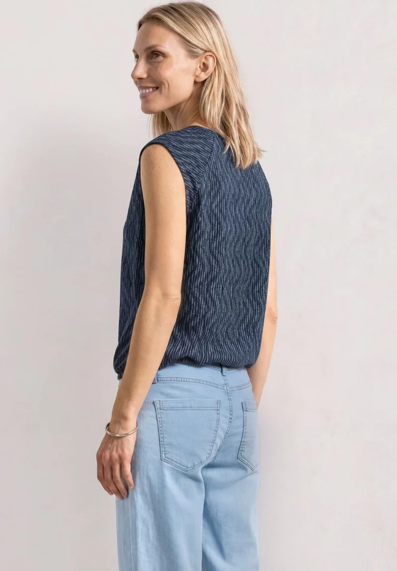 Dropped Shoulder Shirt mit Elastiksaum