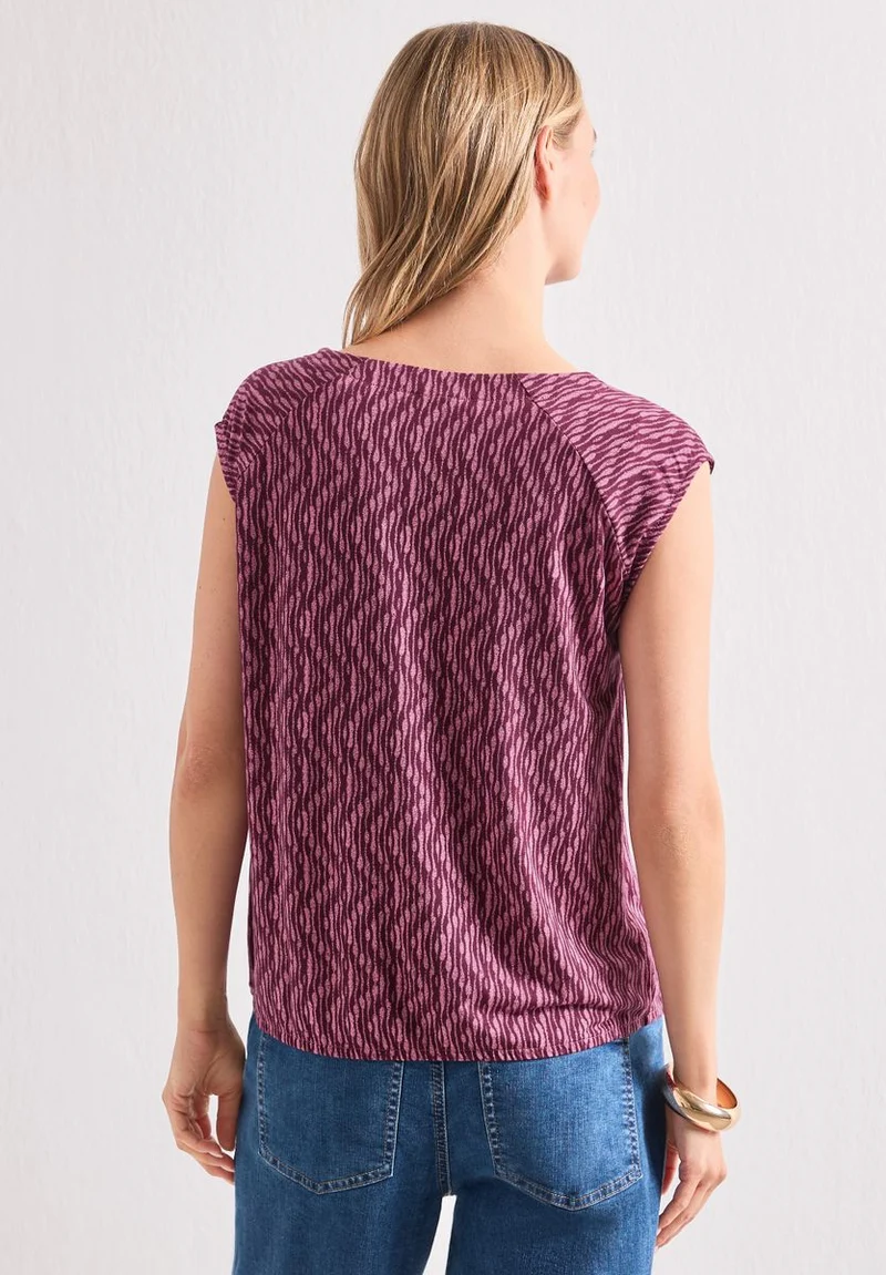 Dropped Shoulder Shirt mit Elastiksaum