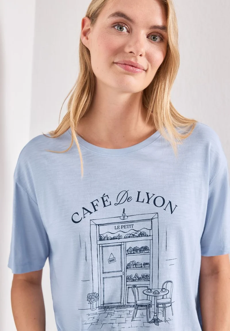 T-Shirt mit Rundhals und Frontprint