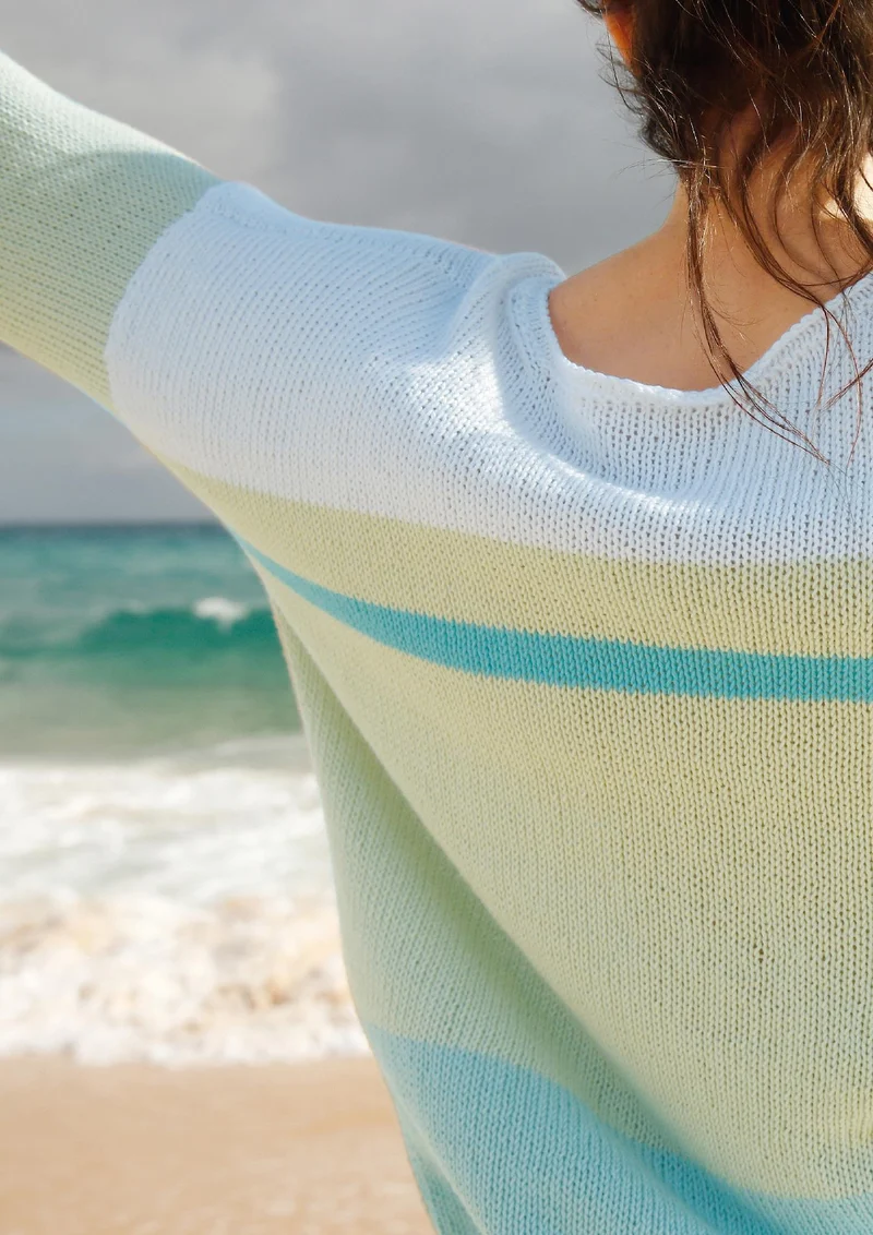 Strickanleitung - Weiter Streifen-Pullover