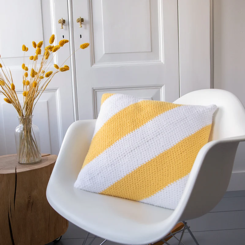 Felt-it Streifenkissen – Häkelpaket