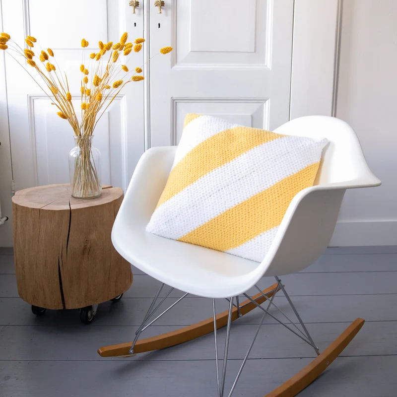 Felt-it Streifenkissen – Häkelpaket