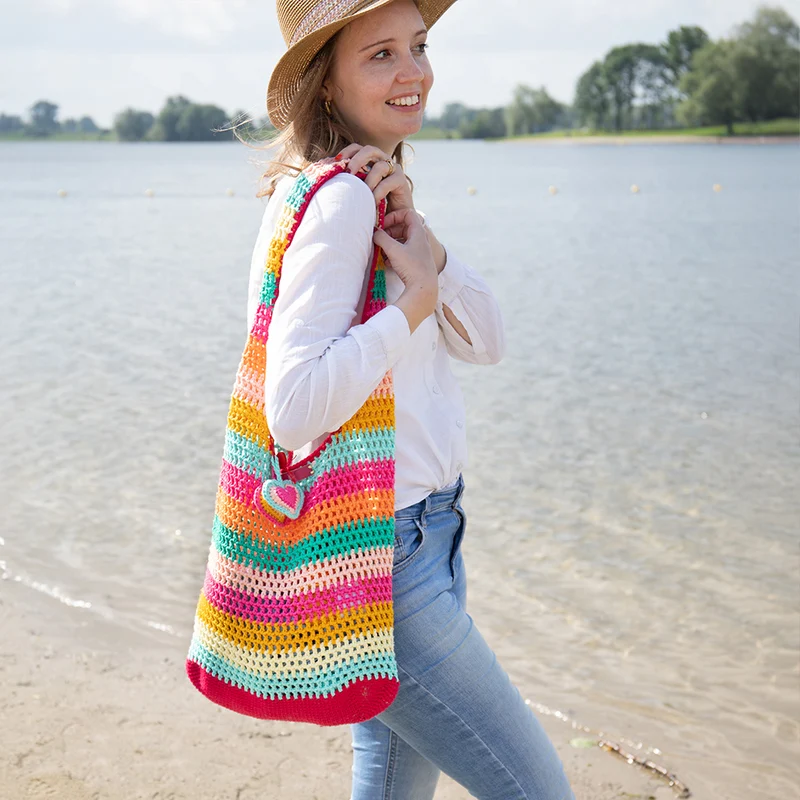 Häkelpaket für eine gestreifte Tasche – Studio Madelaine