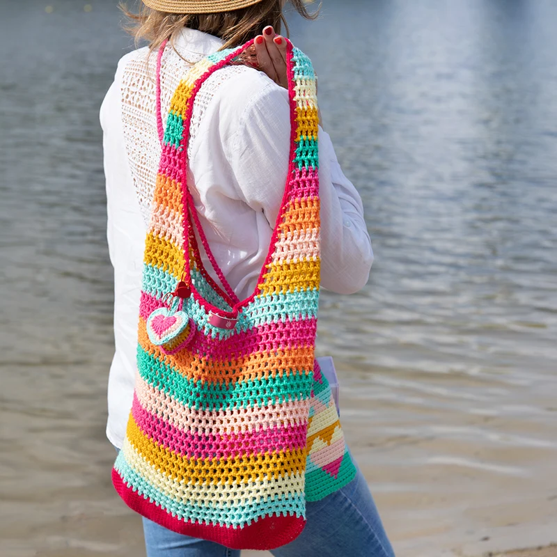 Häkelpaket für eine gestreifte Tasche – Studio Madelaine