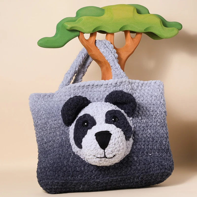 Häkelpaket für eine Tragetasche mit Bärchenmotiv – YarnZoo