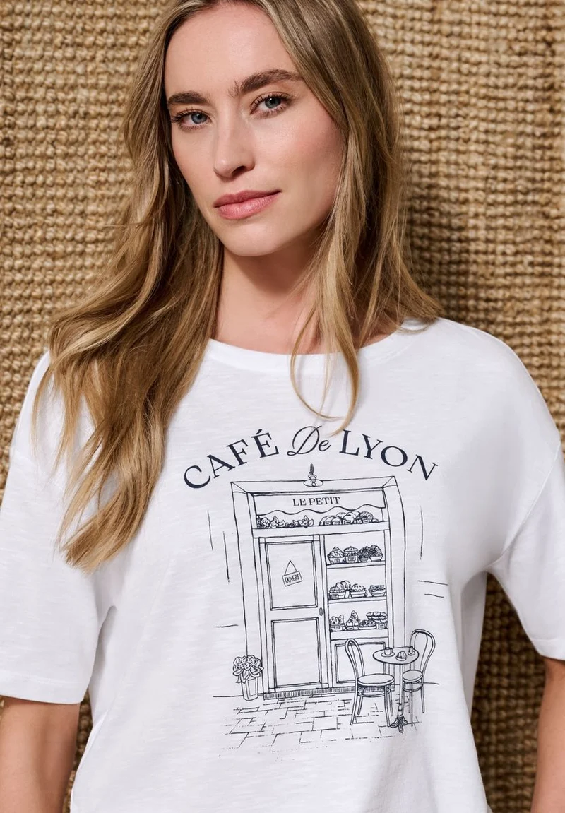 T-Shirt mit Rundhals und Frontprint