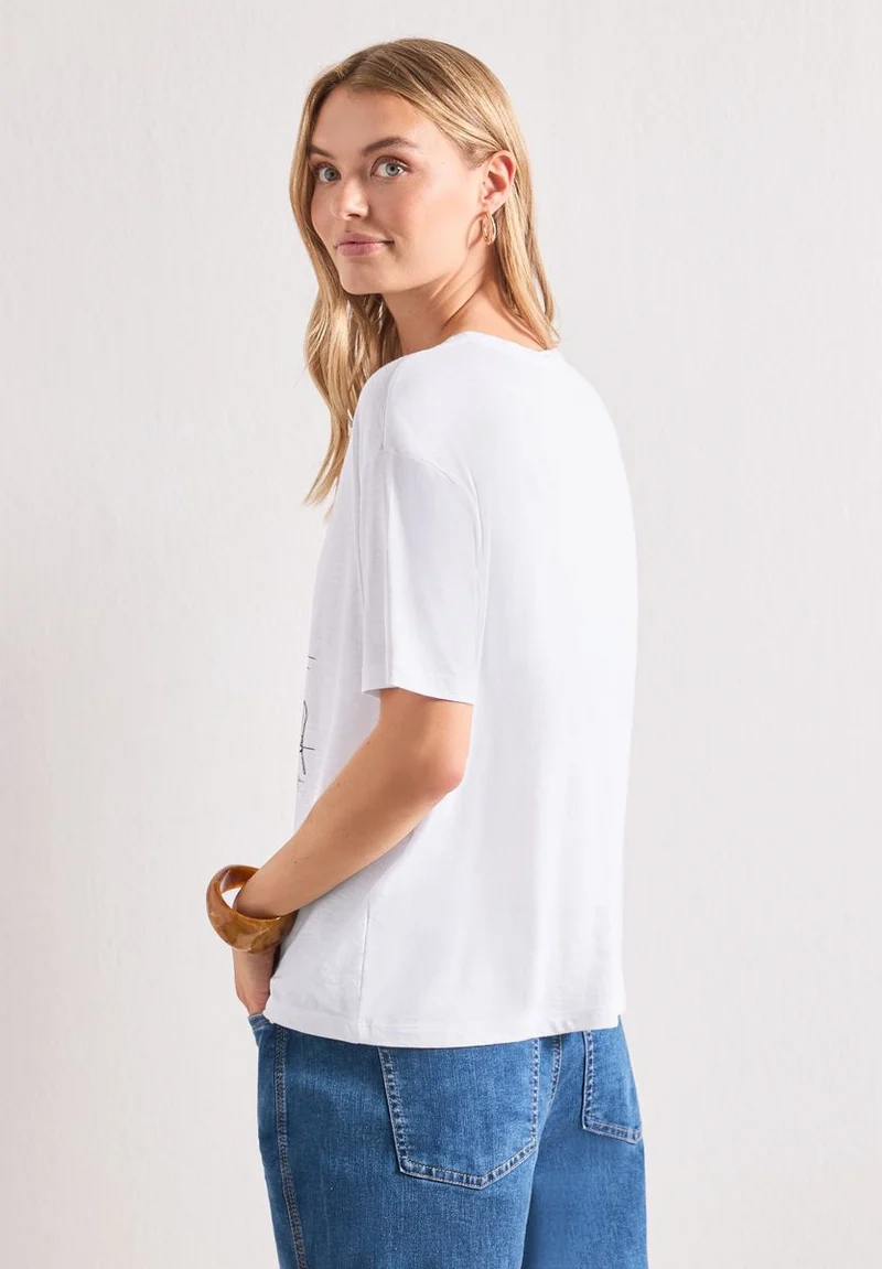 T-Shirt mit Rundhals und Frontprint