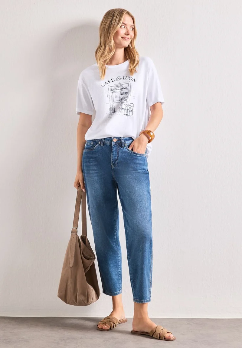 T-Shirt mit Rundhals und Frontprint