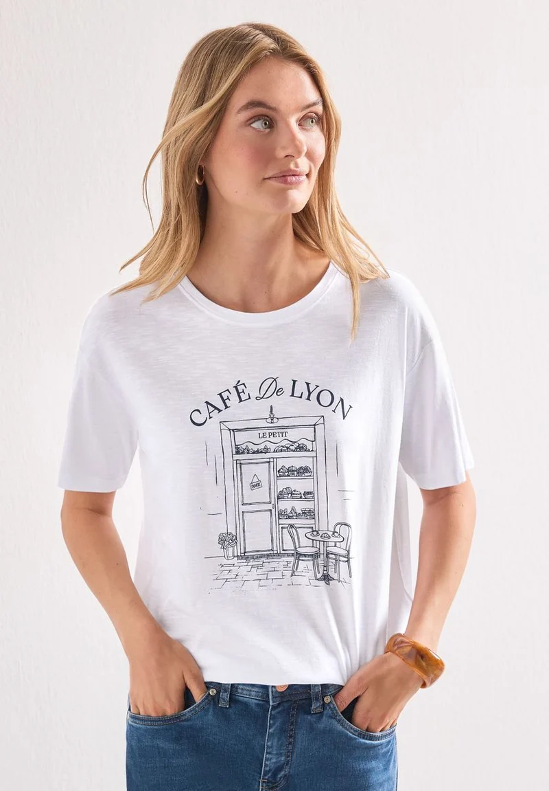 T-Shirt mit Rundhals und Frontprint