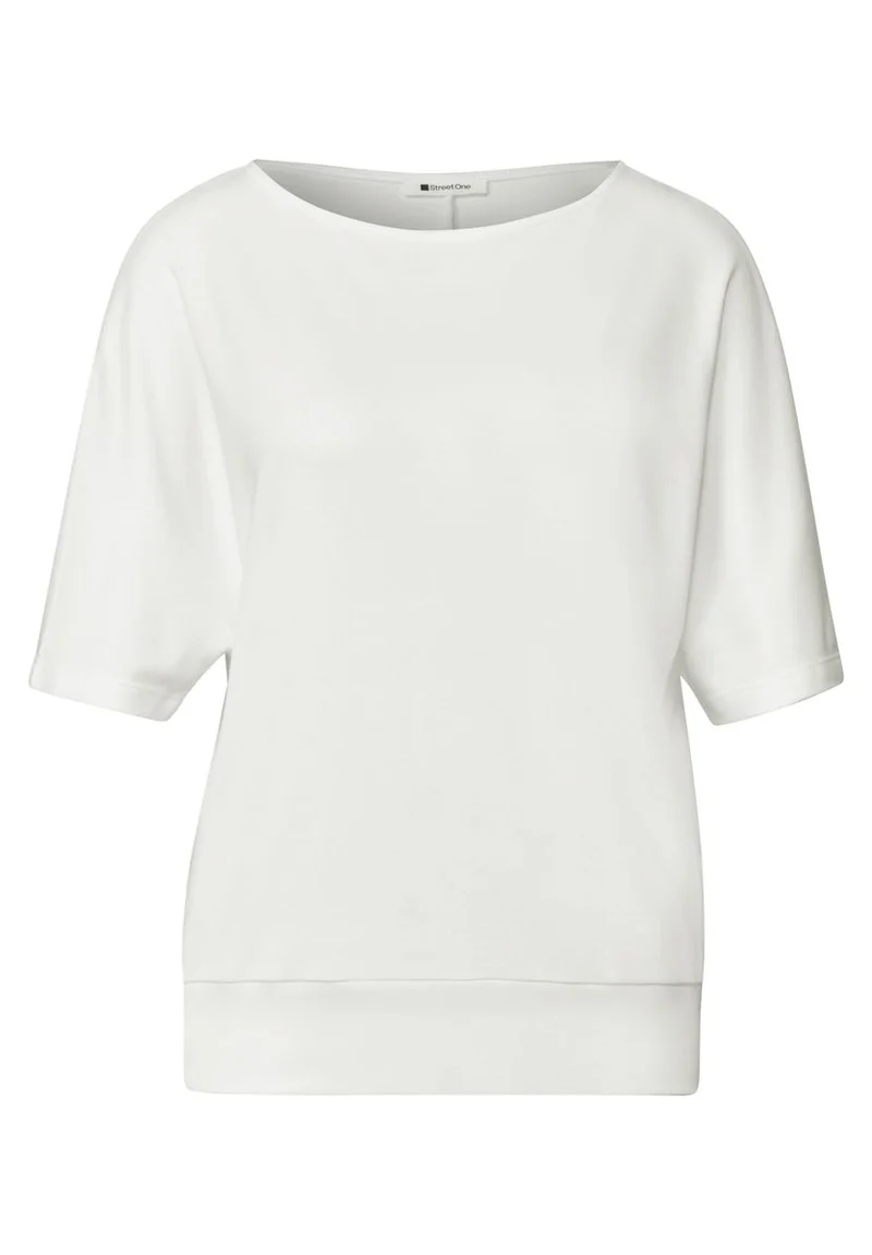 Basic Shirt mit Boat Neck und Elastikbund