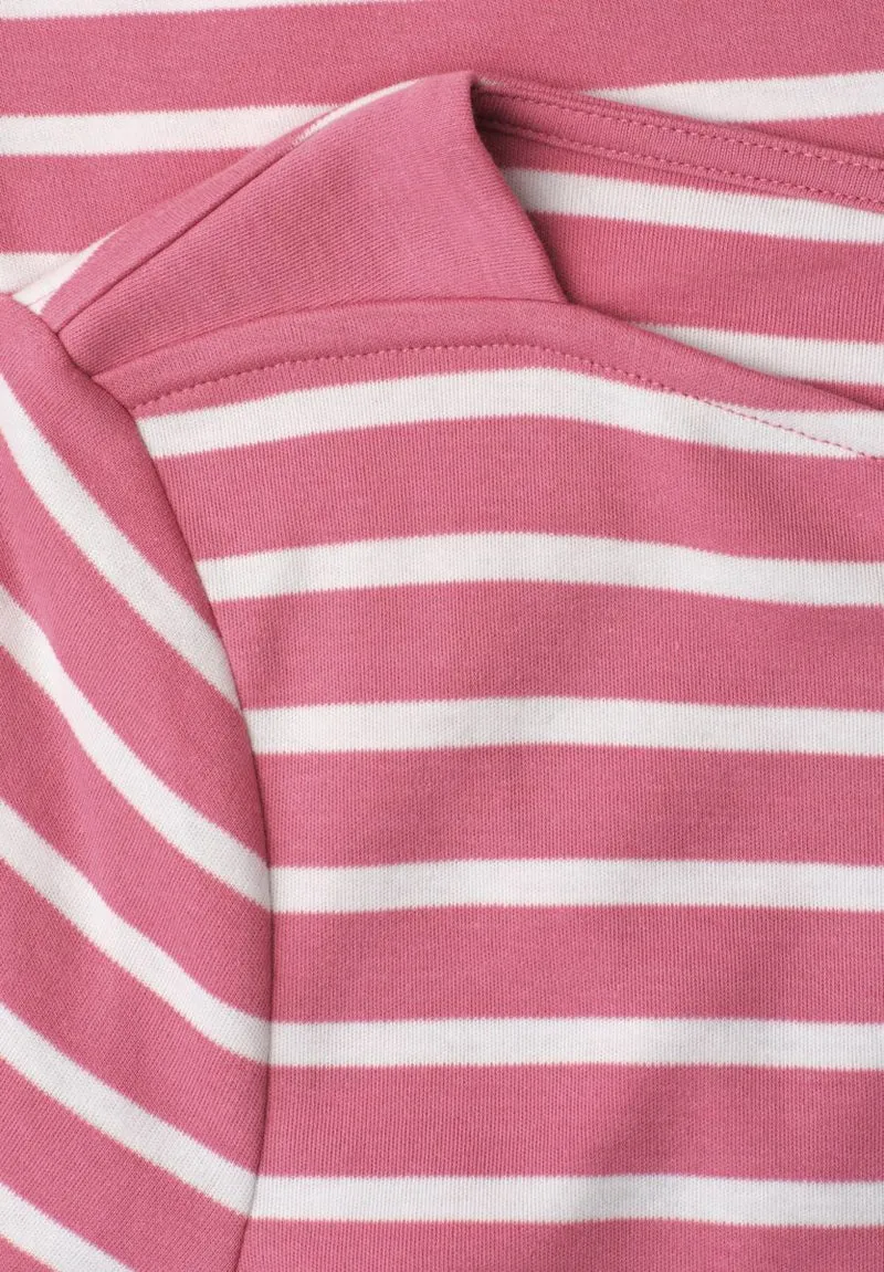 T-Shirt mit Boat Neck und Streifen