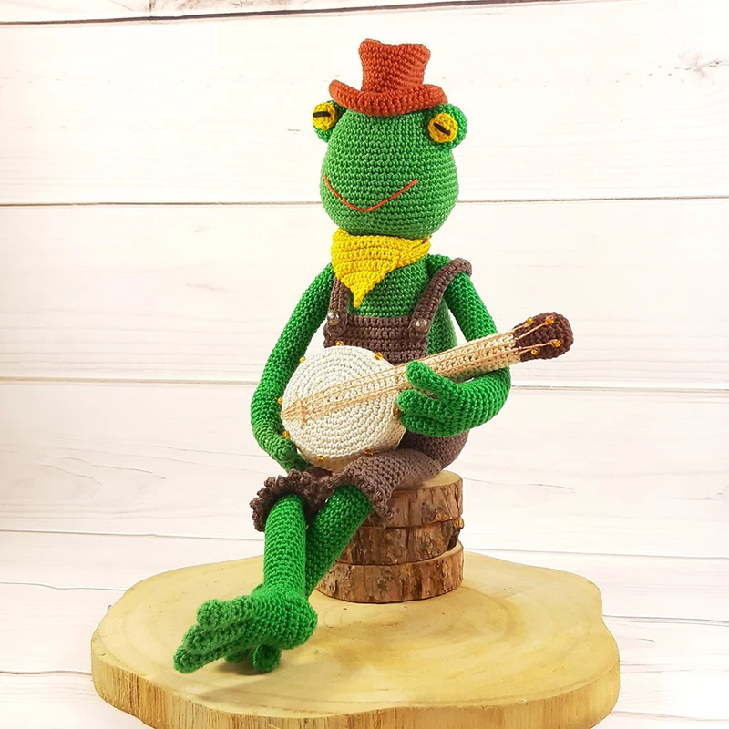 Nelson der Frosch und sein Banjo – Häkelpaket – CB's Creations