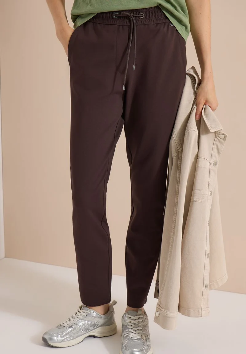 Mid Waist Slim Leg Hose im Casual Fit