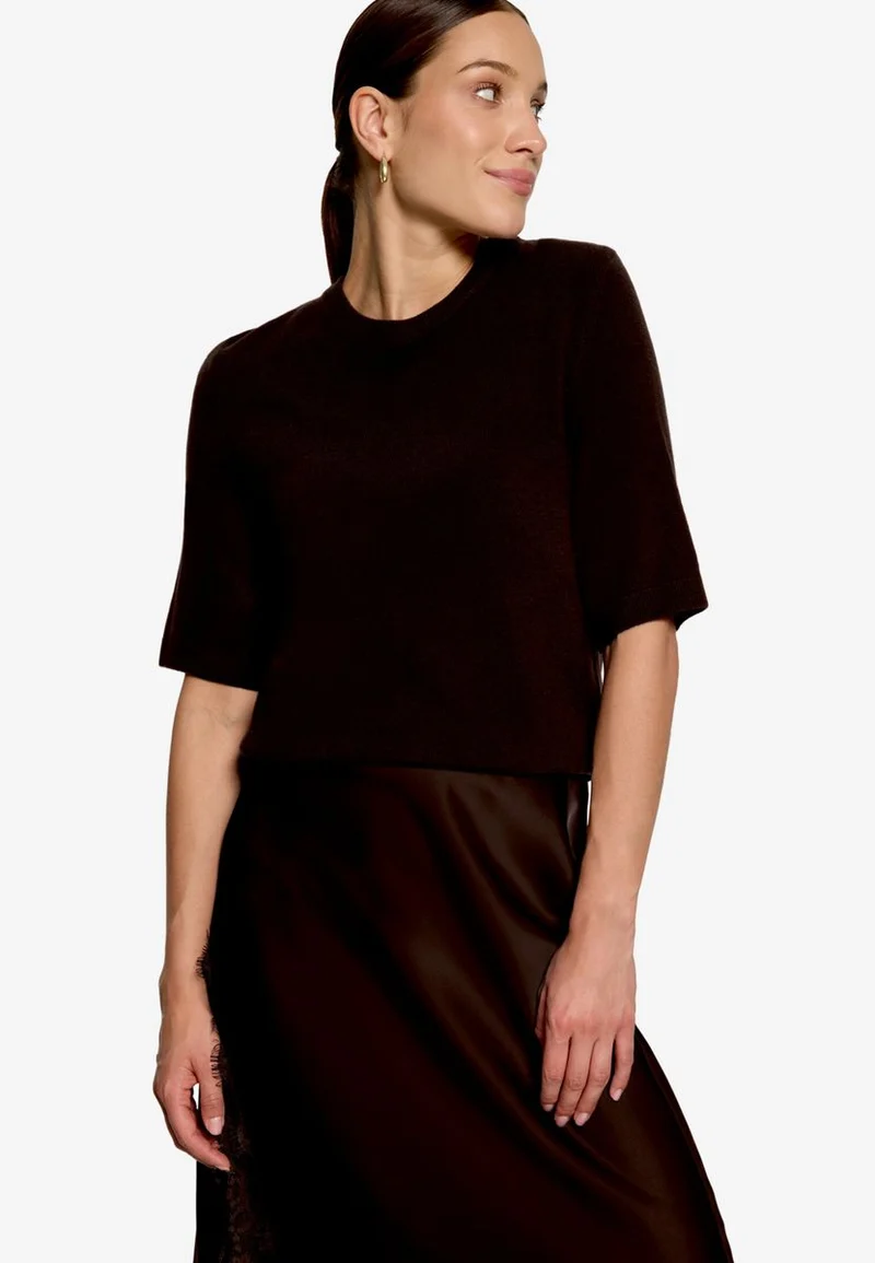 Basic-Strickpullover kurzarm