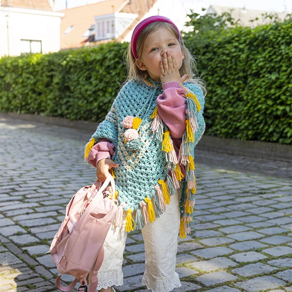 BudgetYarn Kinderponcho-Häkelpaket