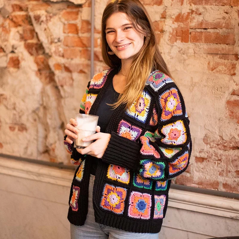 Häkelpaket „Granny Square-Jacke à la Chloë“
